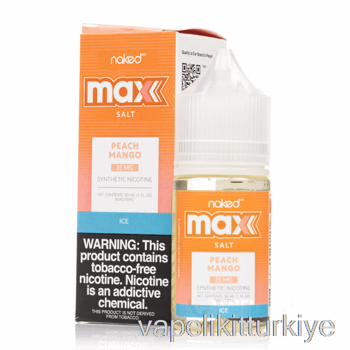 Vape Elektronik Sigara Buz şeftali Mango - çıplak Maksimum Tuz - 30ml 35mg